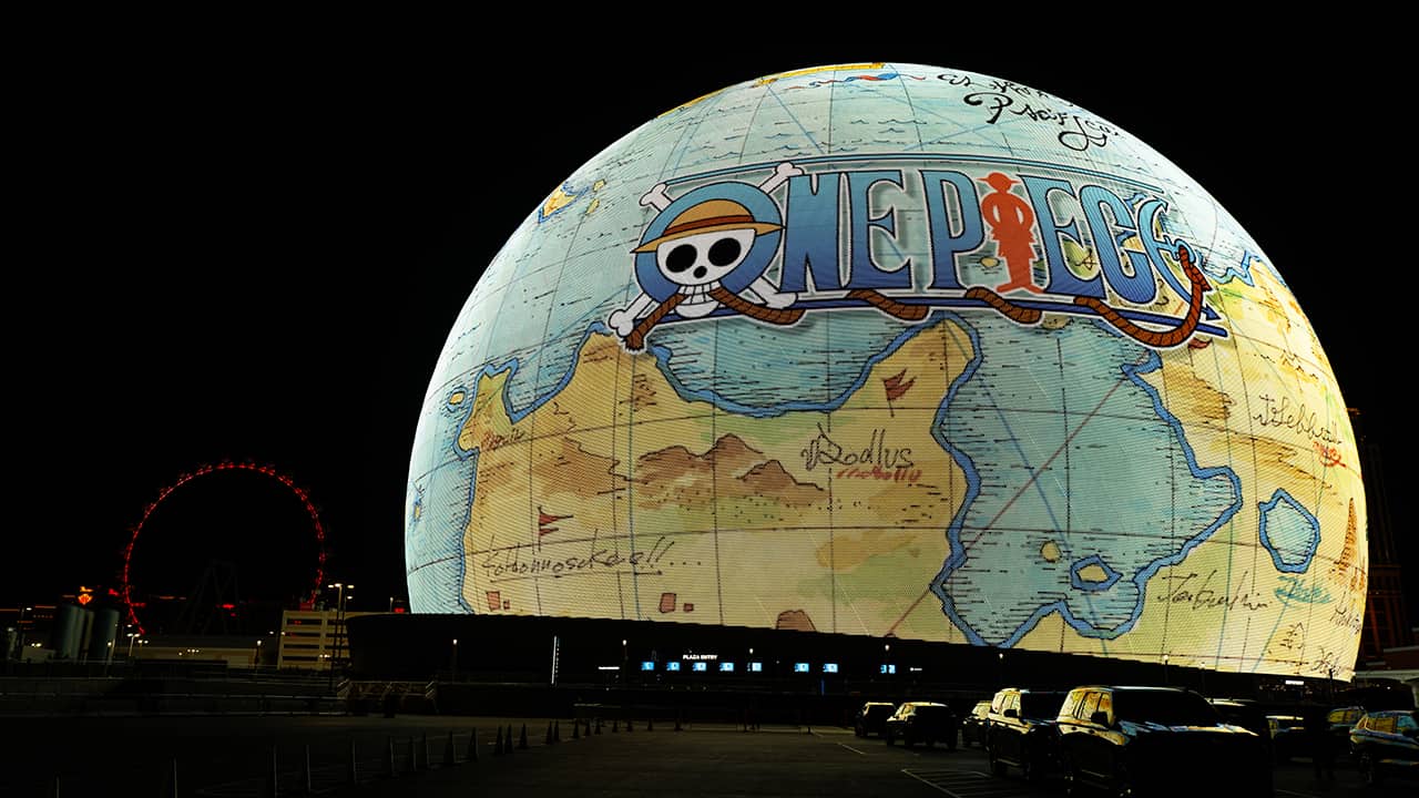 ワンピースアニメ25周年 ラスベガスの球体サイネージSphereで7日間映像放映