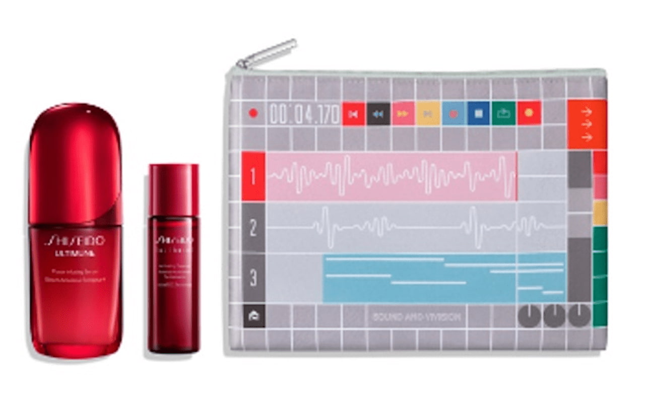 新品３個セット【椎名林檎 × 資生堂】アルティミューン限定コラボレーションポーチ 資生堂の椎名林檎コラボ 背景には商品に真っ向から向き合う“いさ