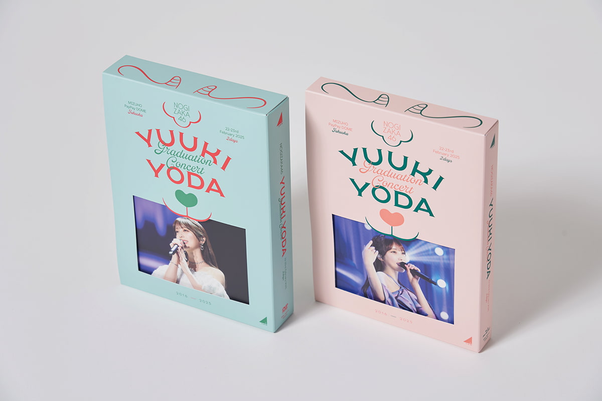 パッケージは与田さんのサイリウムカラーである赤と緑をベースに。