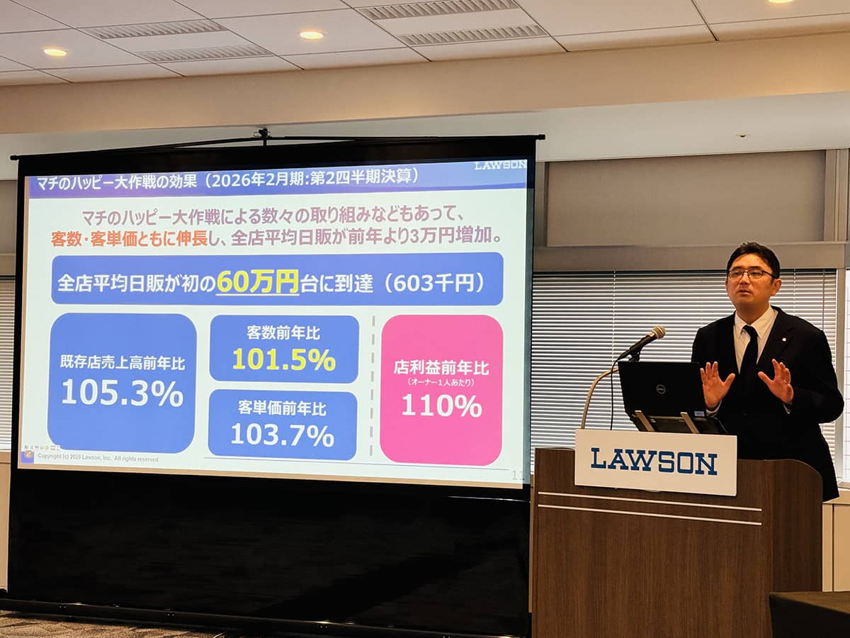 キャンペーン効果の途中経過を発表する吉澤明男氏(同社 理事執行役員 マーケティング戦略本部 副本部長)。