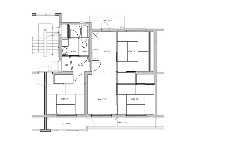 図面 アクアルーチェ北安江(石川県金沢市)のリノベーション前