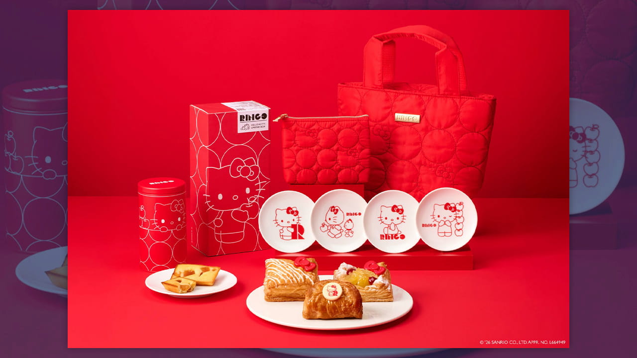 RINGOがハローキティとコラボ、特別なアップルパイで10周年を祝う