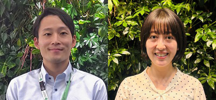 広報担当の葭谷隼人氏(左)と刀根明日香氏